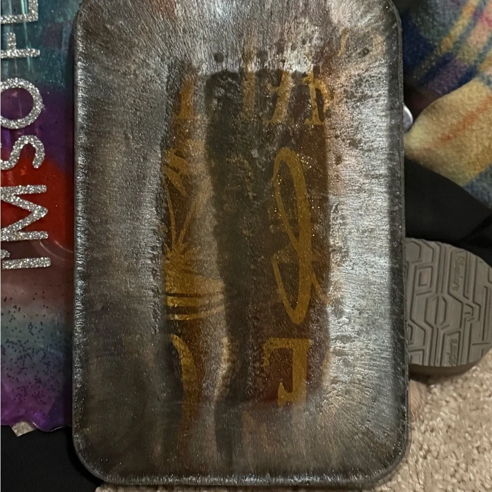 Gold,‎ Black & Silver Decorative Tray